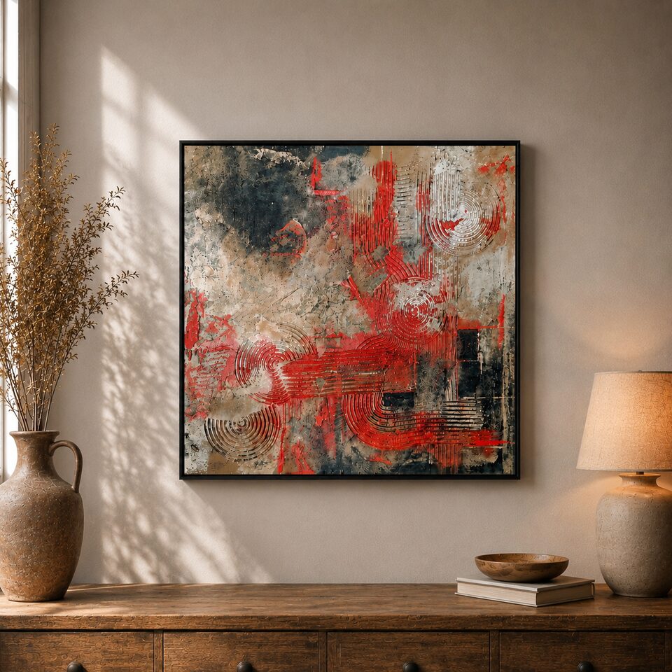 Spurfeld – Rot, Detailaufnahme