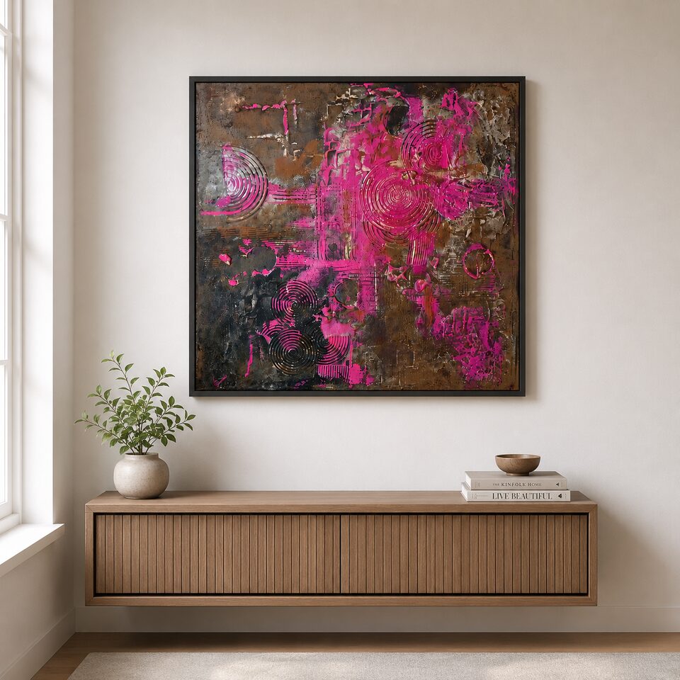 Spurfeld – Magenta, Detailaufnahme